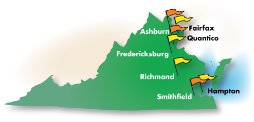 assembly-map Map of Virginia's Rainbow Assemblies
